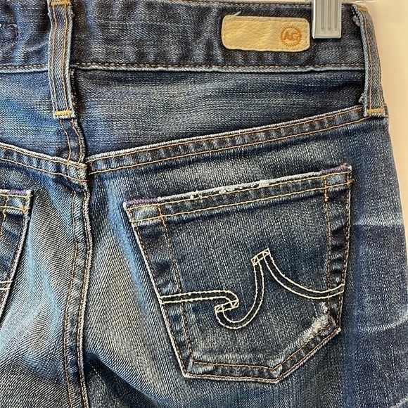 Sz24 Adriano Goldschmied AG Tomboy boyfriend fit Distressed Medium Wash in VGUC - Picture 13 of 16